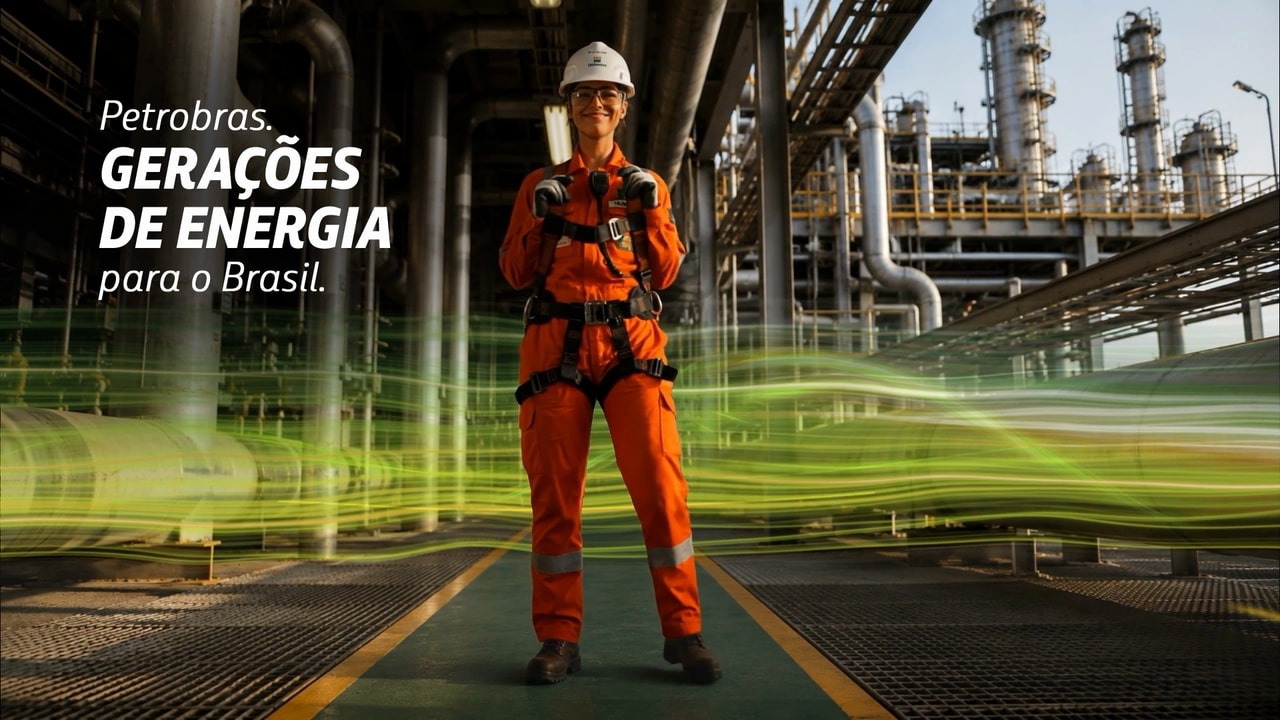 Cena do filme Petrobras — Gerações de energia.